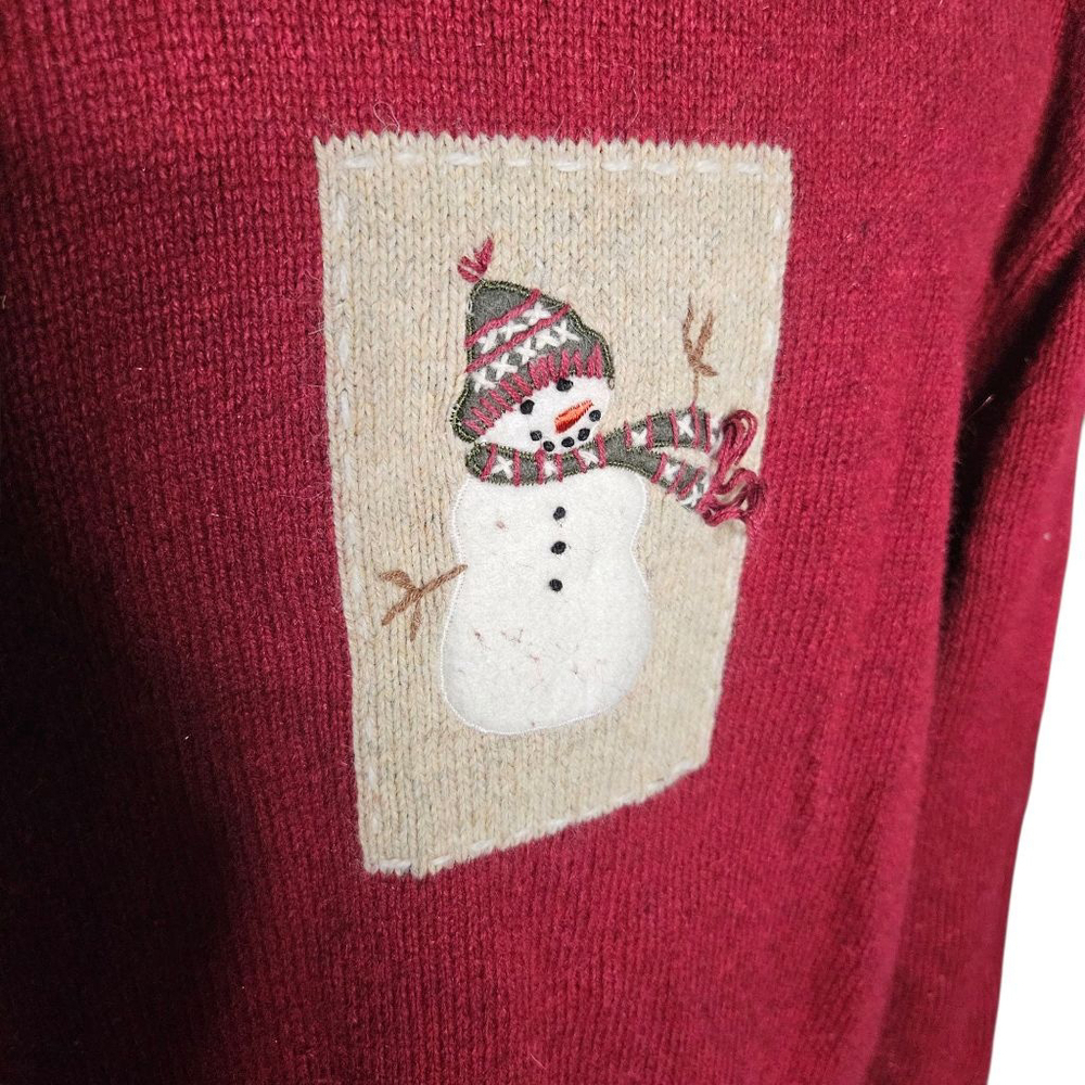 Vintage Croft & Barrow Medium Zip Up Rami Ugly Christmas Cardigan Sweater - Picture 6 of 6